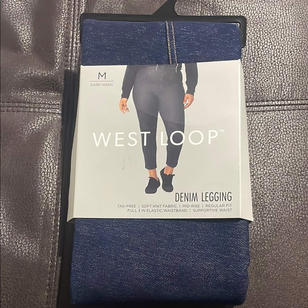 West Loop denim legging M nwt